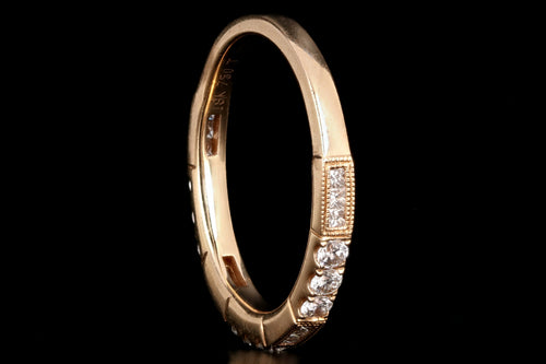 Modern 18K Rose Gold .45CTW Diamond Band - Queen May