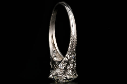 Art Deco Platinum 1.99 Carat Old European Cut Diamond Engagement Ring GIA Certified - Queen May