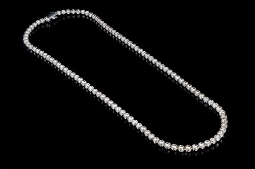 Modern 14K White Gold  20.35 Carat Diamond Tennis Necklace - Queen May
