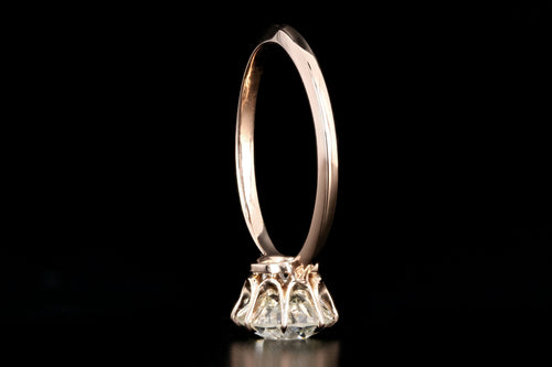 Victorian 14K Rose Gold 1.81 Carat Old European Cut Diamond Ring GIA Certified - Queen May