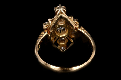 Victorian 18K Yellow Gold 1  Carat Old Mine Cut Diamond Ring - Queen May