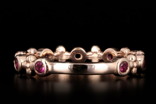 New 14K Rose Gold Pink Tourmaline Band - Queen May