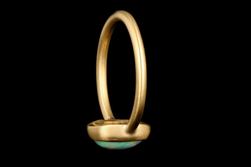 New Handmade 18K Yellow Gold 1.07 Carat Opal Ring - Queen May