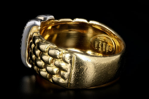 Modern Fope 18K White & Yellow Gold .09 Carat Diamond Ring - Queen May