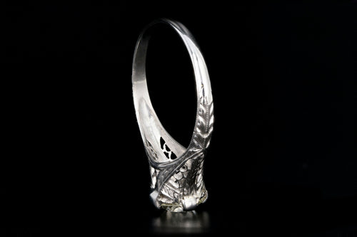 Art Deco Platinum 1.18 Carat Old European Cut Diamond Ring - Queen May