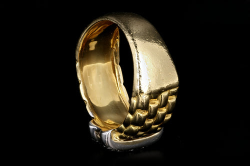 Modern Fope 18K White & Yellow Gold .09 Carat Diamond Ring - Queen May