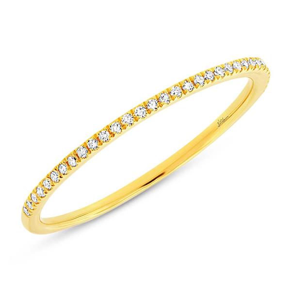 14K White, Yellow or Rose Gold .10 Carat Total Weight Round Diamond Half Eternity Band - Queen May