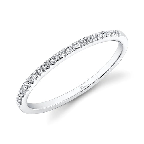 14K White, Yellow or Rose Gold .10 Carat Total Weight Round Diamond Half Eternity Band - Queen May