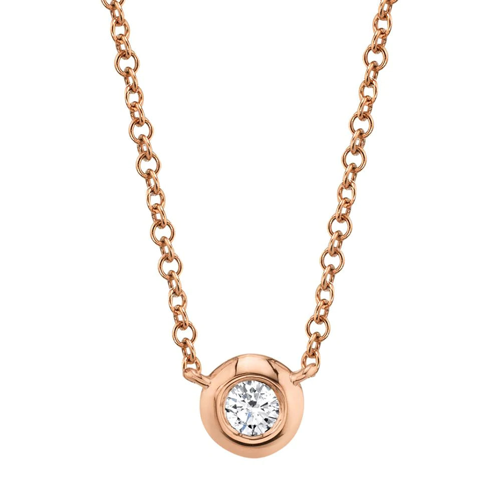 Zoë Chicco 14k Gold Medium Square Oval Link Dangling Diamond Bezel Necklace  – ZOË CHICCO