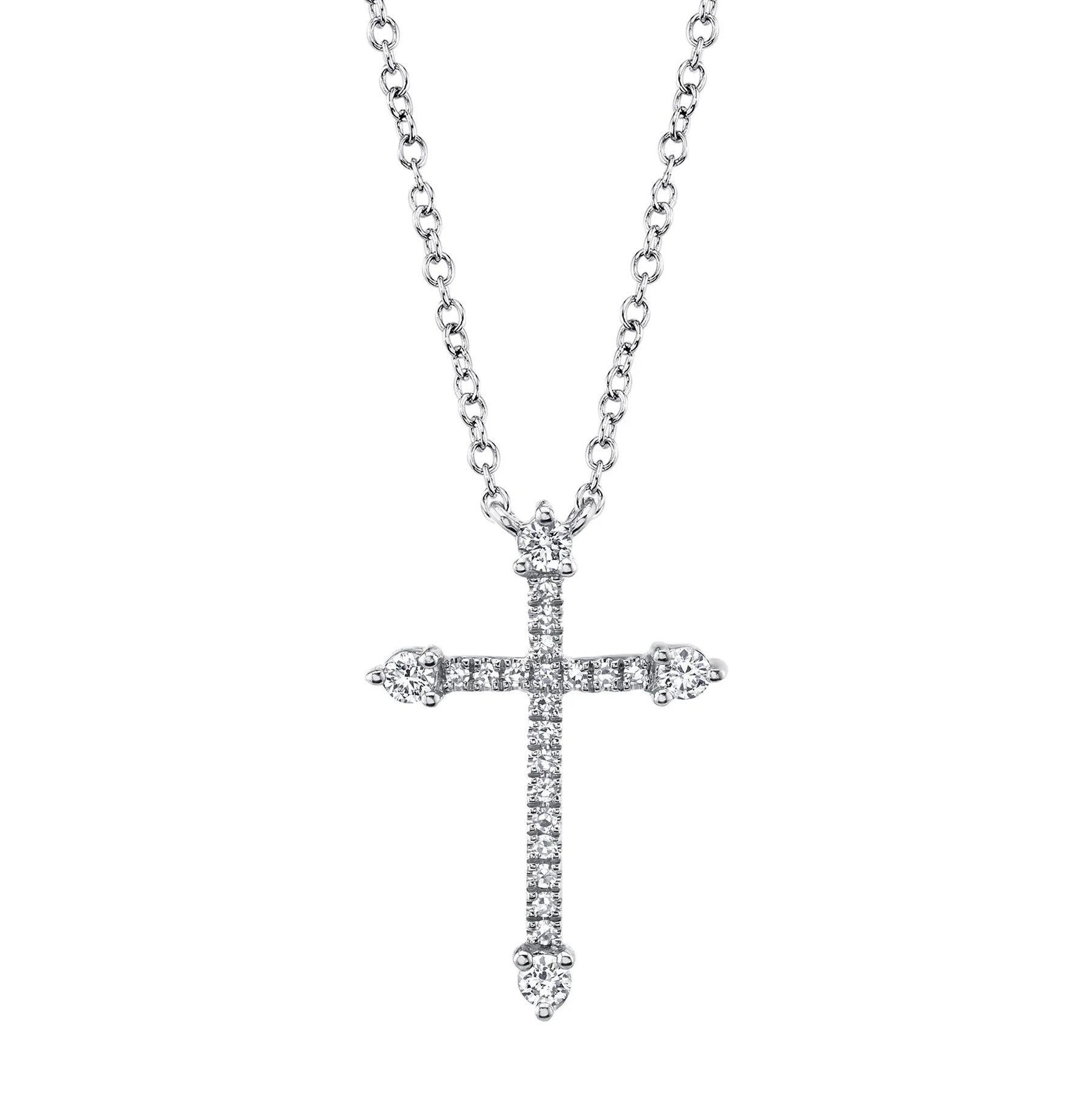 Sterling Silver Cross CZ Fashion Pendant Necklace #N1381-01 – BERRICLE
