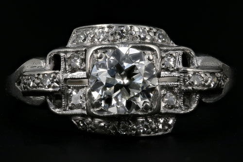 Art Deco  Platinum G.C.& G Old European Cut Diamond Ring c.1920s - Queen May