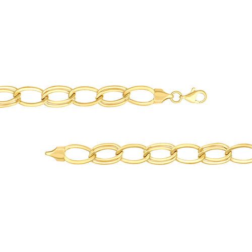 14K Yellow Gold Double Link Bracelet - Queen May