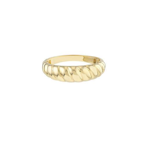 14K Yellow Gold Croissant Ring - Queen May