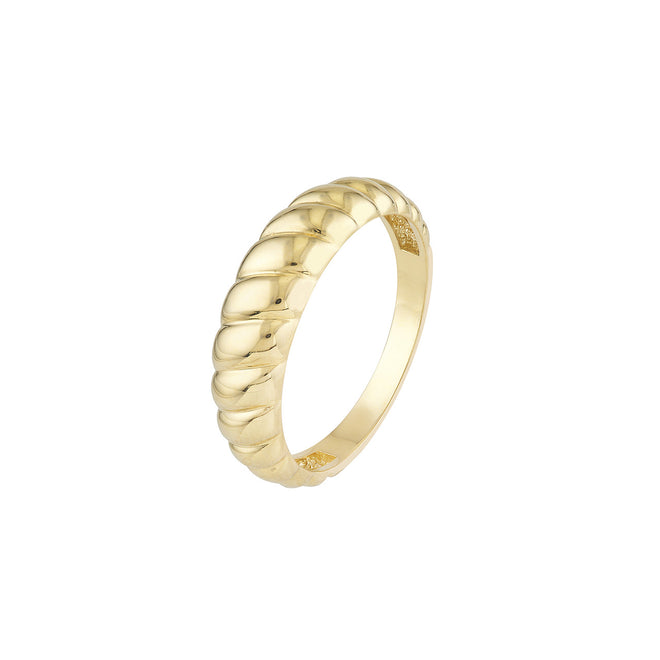 14K Yellow Gold Croissant Ring - Queen May