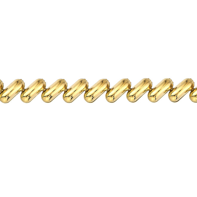 14K Yellow Gold Polished San Marco Link Bracelet - Queen May