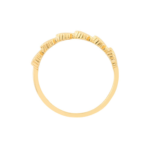 14K Yellow Gold Scallop Seashell Ring - Queen May