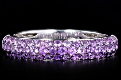 Hidalgo 18K White Gold Amethyst Pave Band - Queen May