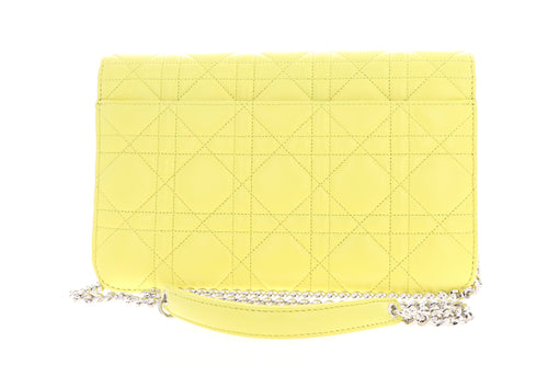 Christian Dior Cannage Quilted Leather Wallet On A Chain Bag - Queen May