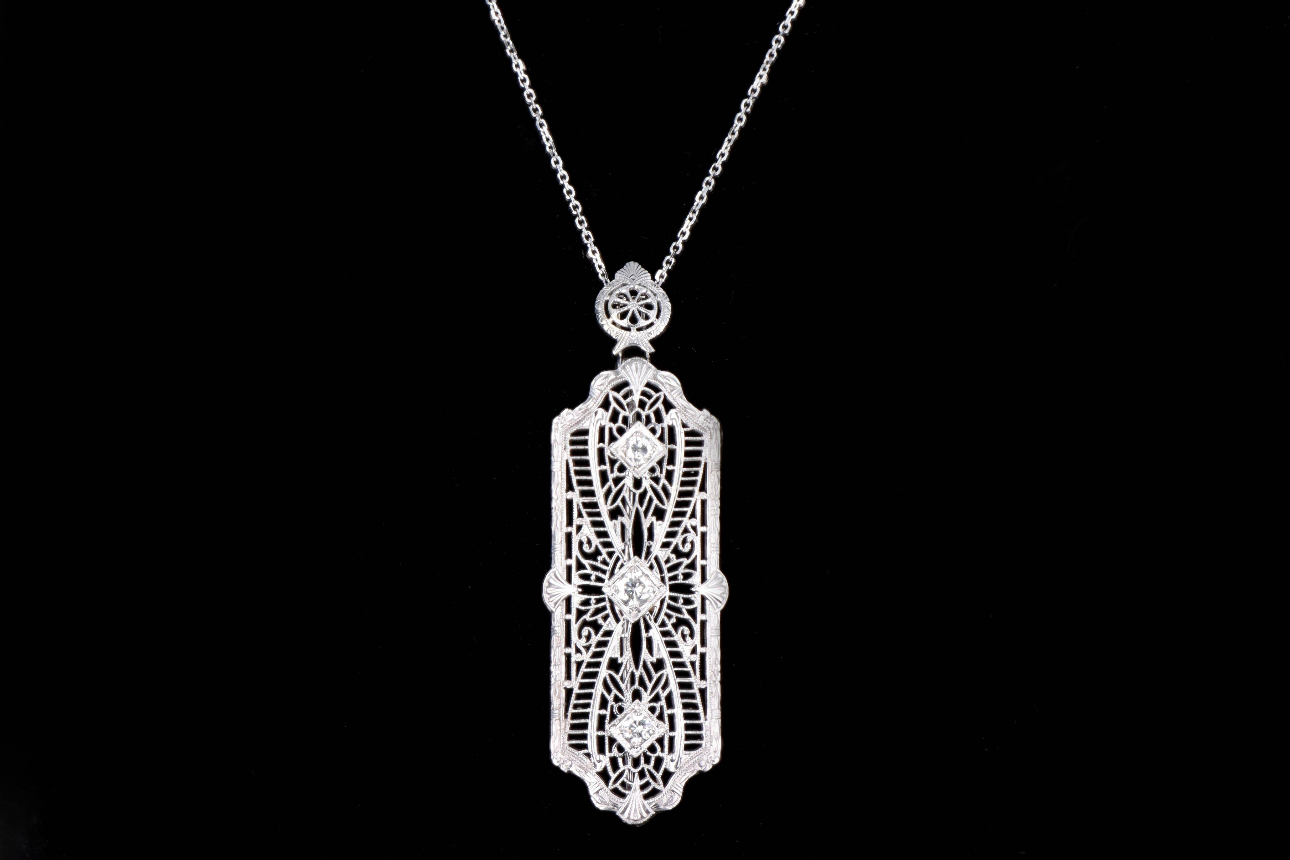 The Nightly Necklace: Princess Anne's Aquamarine Art Deco Pendant Necklace