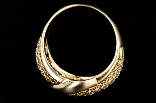 Vintage 18K Yellow Gold Buckle Ring - Queen May