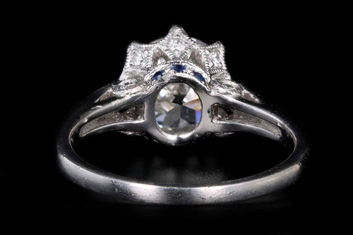 Vintage Inspired Platinum 2.09 Carat Old European Cut Diamond Engagement Ring GIA Certified - Queen May