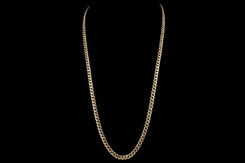 10K Yellow Gold 5mm Curb Link 29 Inch Chain - Queen May
