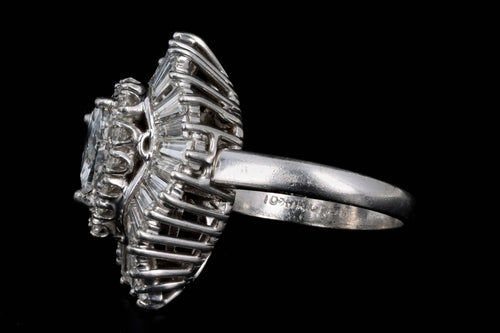 Platinum 1.5 Carat Heart Shape Diamond Ballerina Convertible Pendant Ring - Queen May