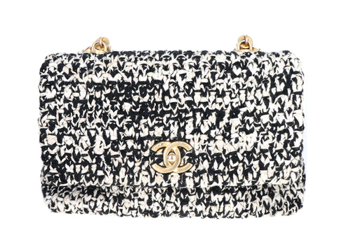 Chanel 2018 Cruise Collection Coco Tweed Flap Bag with Top Handle