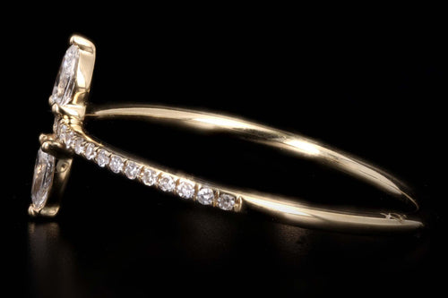 14K Gold Pear Diamond Mini Cluster Ring - Queen May