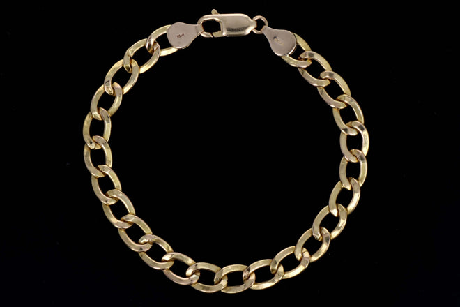 14K Yellow Gold Curb Link Bracelet - Queen May