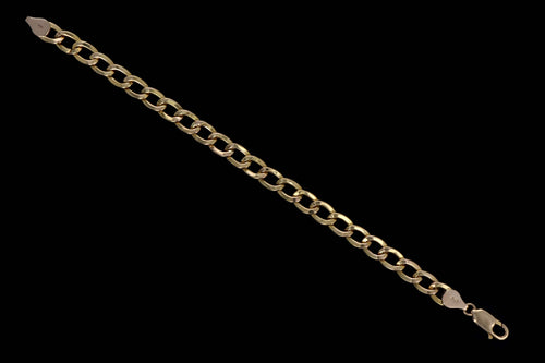 14K Yellow Gold Curb Link Bracelet - Queen May