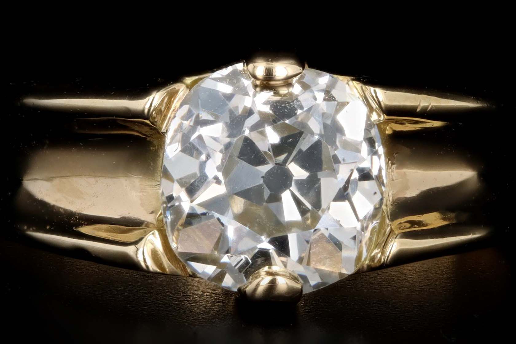 Laurel Engagement Ring With Old Mine Cut Diamond - GOODSTONE
