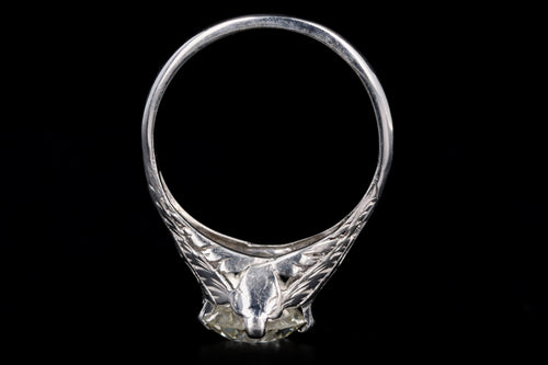 Art Deco Platinum 1.43 Carat Old European Cut Diamond Engagement Ring - Queen May