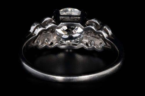 Art Deco Platinum 1.40 Carat Old European Cut Diamond Engagement Ring - Queen May