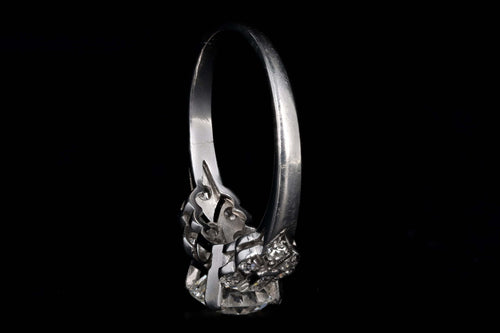 Art Deco Platinum 1.40 Carat Old European Cut Diamond Engagement Ring - Queen May