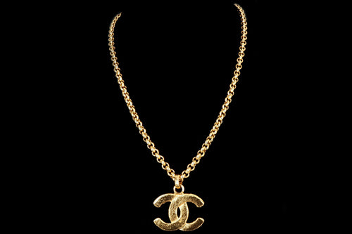 Vintage Chanel Logo Necklace - Queen May