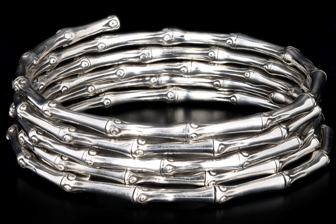 Modern John Hardy Sterling Silver Bamboo Coil Bracelet - Queen May