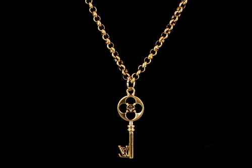 Louis Vuitton Repurposed Bag Charm Pendant Necklace - Queen May
