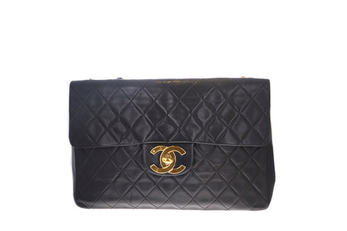 Chanel Lambskin Vintage Classic Maxi Single Flap Bag - Queen May