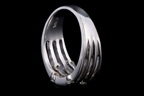 Modern 14K White Gold .35 Carat Round Brilliant Cut Diamond Ring - Queen May