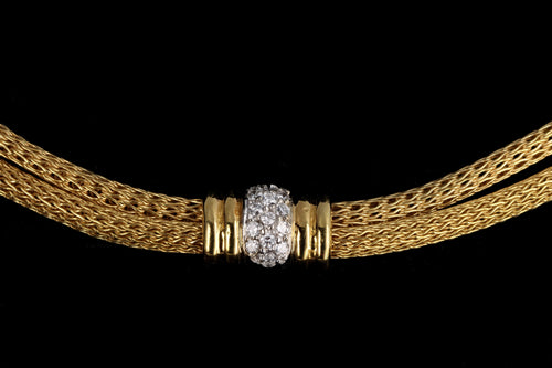 Modern 18K Gold .50 Carat Round Brilliant Diamond Necklace - Queen May
