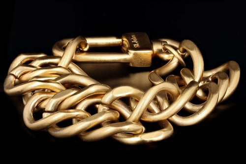 St. John Chunky Brushed Gold Plated Curb Link Bracelet - Queen May