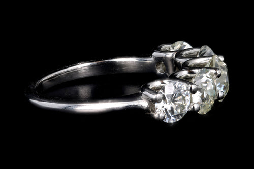 New Platinum 2.92 Carat Diamond 5 Stone Ring - Queen May
