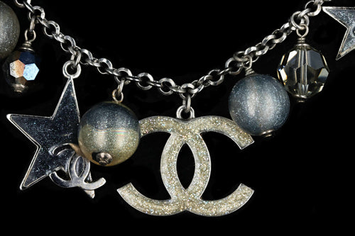 Chanel Ruthenium Celestial Moon & Star Necklace - Queen May
