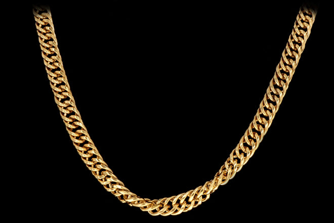 Vintage Givenchy Gold Plated Link Necklace - Queen May