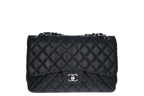 Chanel Lambskin Jumbo Double Flap Black - Queen May