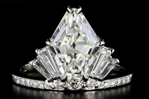 "The Gatsby" Platinum 2.49 Carat Kite/Lozenge Cut Diamond Engagement Ring - Queen May