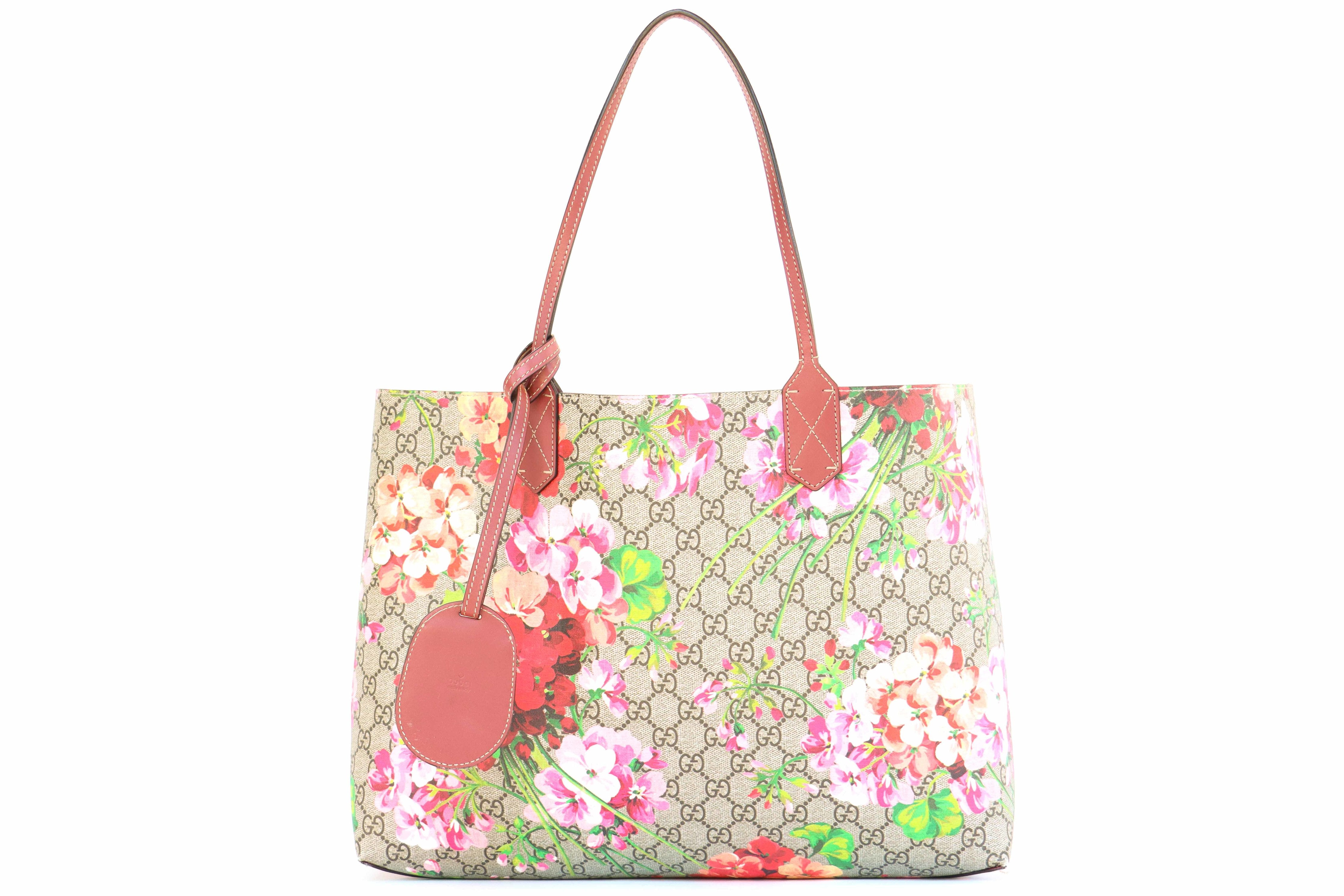 Gucci floral clearance reversible tote