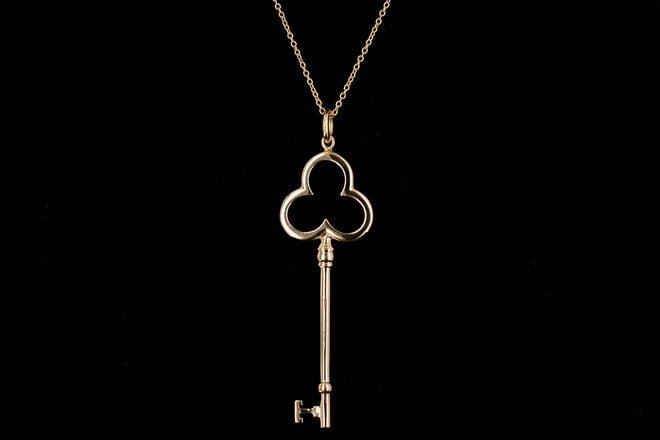 Vintage Tiffany & Co. Trefoil Key Necklace