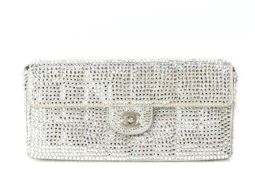 Chanel Vintage Strass E/W Crystal Flap Bag - Queen May